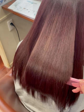 ロング Clipperループ所属・スダ ユキナ 髪質改善水素カラーのヘアスタイル