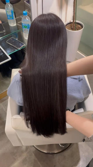 つやつや透明感カラー✩.*˚黒じゃない暗髪 