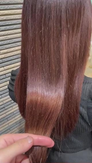 パープルピンクとマグネットケア
さらにトリートメント水分補修コース
縮毛矯正!