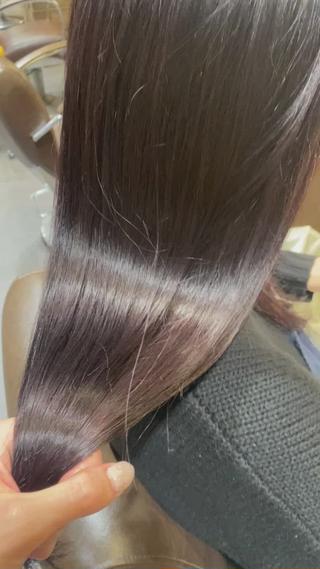 ブリーチ無し透明感ラベンダーベージュ