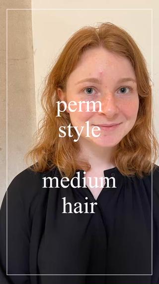 ミディアム カラー パーマ ヘアアレンジ メンズ 表参道Lise おおいしおりのヘアスタイル