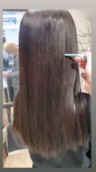 ロング カラー パーマ 透明感カラー✨艶髪 制作🌱山根あゆみのヘアスタイル