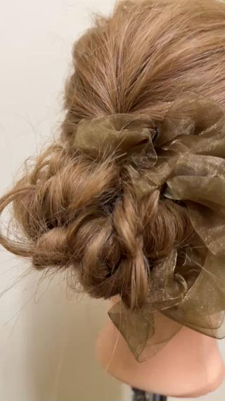 チュールを使ったヘアセットが得意です♡ 