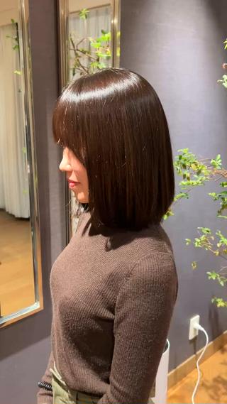 ミディアム カラー U.hair 石川橋店所属・竹村 アカリのヘアスタイル