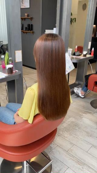 ストレートパーマでサラツヤに 