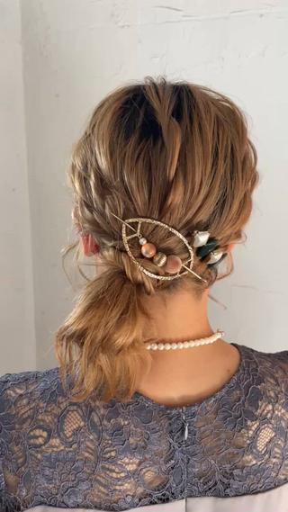 肩くらいの長さでハーフアップ、変形ポニーテールな、いろいろなスタイルを提案させていただきます♪ 