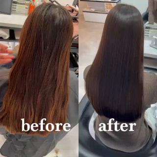 ロング カラー 髪質改善✨️レイヤー クボタリョウのヘアスタイル