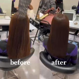 セミロング 髪質改善✨️レイヤー クボタリョウのヘアスタイル