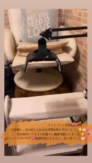 フットネイル\♡︎/
足を伸ばしたままで、ゆったりと、お客様もストレスフリーで、施術させて頂きます！ 
