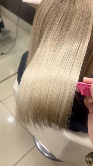 セミロング パーマ 髪質改善・縮毛・ 艶髪カラー　Maruのヘアスタイル