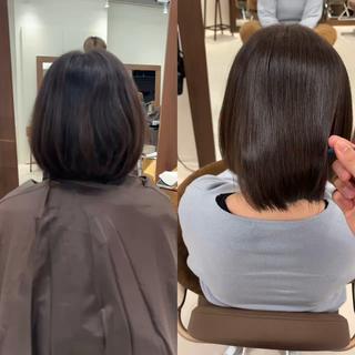 ショート カラー パーマ 髪質改善・縮毛・ 艶髪　丸毛一輝のヘアスタイル