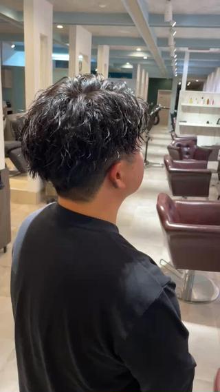 ショート パーマ メンズ 小野寺祐希人 Calbariのヘアスタイル