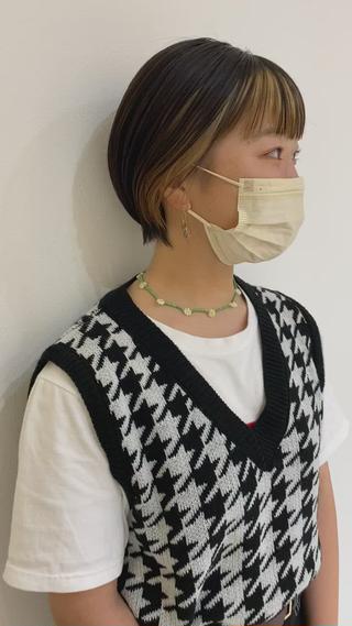 ショートヘアのインナーカラーも最高にかわいいです 