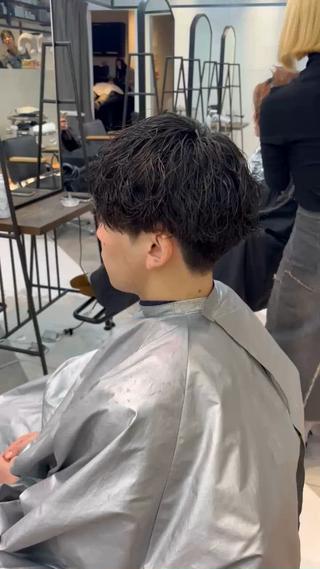 スタイリング前のウェット状態 