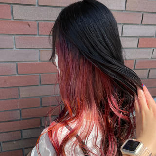 PURPLE×ORANGE×PINK
やりたいカラー全部インナーにしてしまえば怖くない!!
派手目なカラーにしたいけど迷っている方オススメです