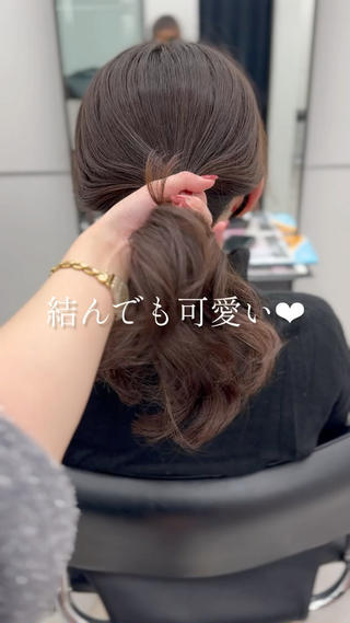 セミロング パーマ デジタルパーマ🫧 韓国風ヘア🫧サクラのヘアスタイル