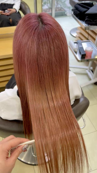 ロング カラー ヘアアレンジ チャンモリパーマ/韓 国/Minami🦋のヘアスタイル