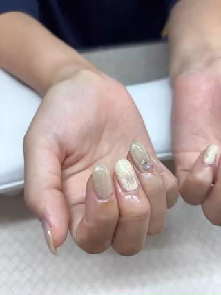 ゴールドのマグネット19番を使用しました