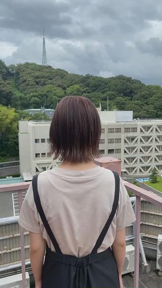 ブリーチ2回
ピンクシルバーカラー 