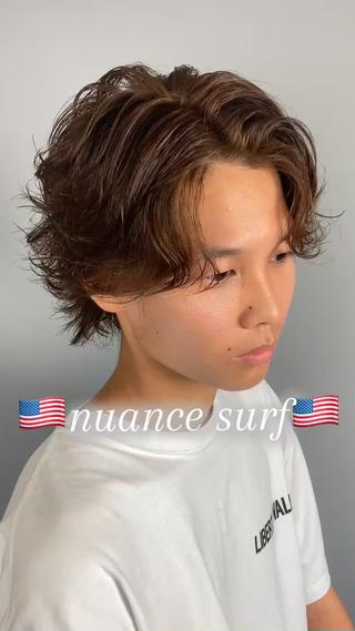 ミディアム パーマ 松本爽汰/メンズ特化 /メンズパーマのヘアスタイル