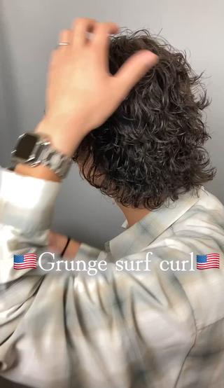 ミディアム パーマ 松本爽汰/メンズ特化 /メンズパーマのヘアスタイル