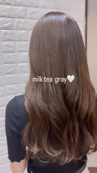 ミルクティー グレージュ
#ラベンダーグレージュ #ラベンダーカラー #バレイヤージュ#ショコラブラウン#インナーカラー#ショコラベージュ#グラデーションカラー#酸熱トリートメント#髪質改善#超音波#モテ髪#斜めバング#くびれミディアム#外ハネ#ウルフ#シースルーバング#大人かわいい#イヤリングカラー#韓国ヘア#ダブルカラー#chocolatbrown#レイヤーカット#モノグレージュ 