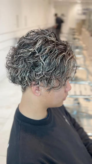 ショート カラー NYNY姫路本店 メンズパーマ藤川時也のヘアスタイル