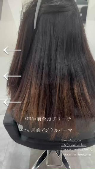 ロング 髪質改善カラー🪞 美髪縮毛矯正🪞城のヘアスタイル