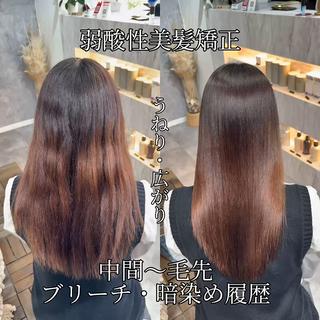 ロング 髪質改善カラー🪞 美髪縮毛矯正🪞城のヘアスタイル