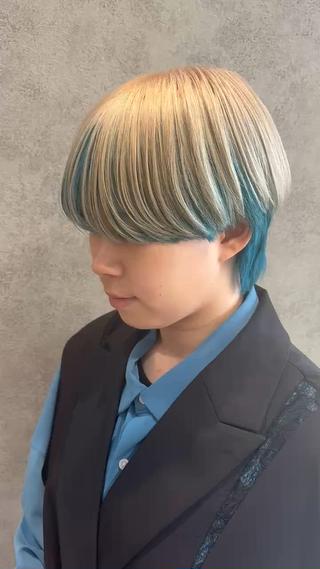 ショート カラー ヘアアレンジ 🧶ブリーチカラー TERU🧶のヘアスタイル