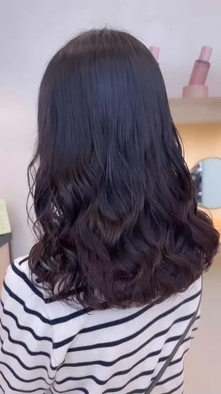 ロング パーマ コテ巻き風パーマ✨ かつみのヘアスタイル