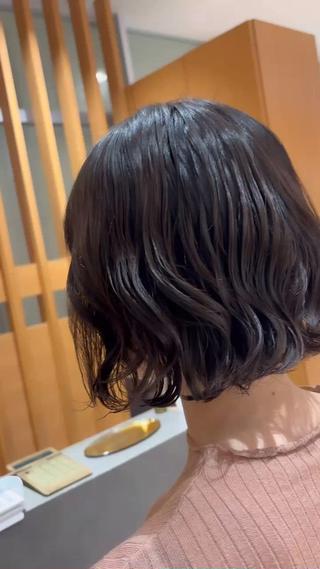 人気ボブパーマ 
