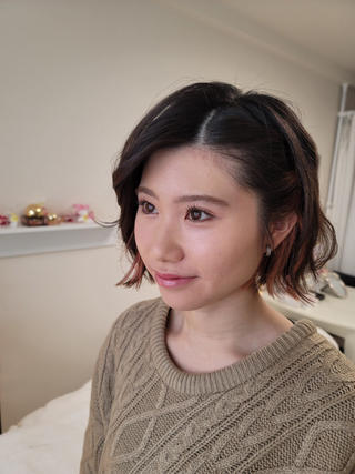 お出かけにフルメイク 