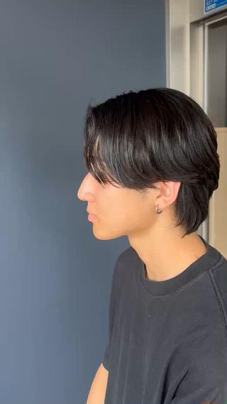 毛流れセンターパート 