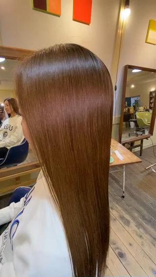 ロング パーマ 高塩翔大 髪質改善のヘアスタイル