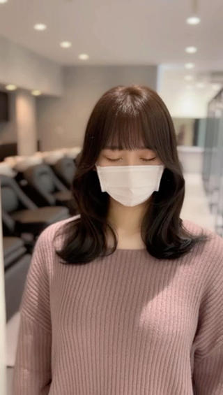 セミロング カラー 髪質改善/顔まわり 石原のヘアスタイル