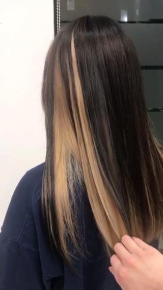 アンブレラカラー ブラック×ホワイトブロンド 