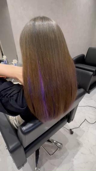 ブリーチカラーですがULTOWA髪質改善でツヤッツヤです️ 