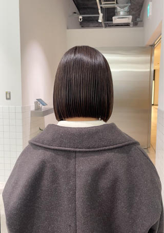 髪質改善ストレート×ボブ