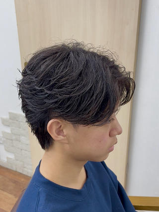 メンズ フェザーパーマ フェザーショート