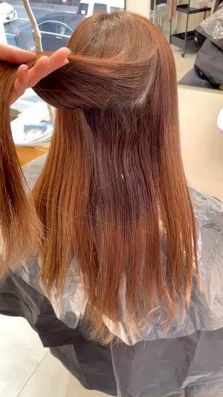 酸性ストレートとスペシャルトリートメントでダメージレスにうる艶ストレート 