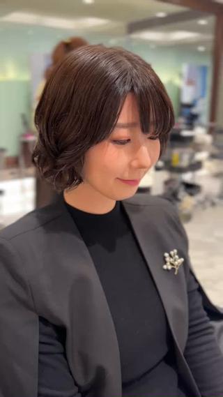 ショート パーマ ボブパーマ 🌷ヨシカワハナコのヘアスタイル