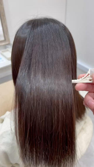 ミディアム 縮毛矯正×艶カラー /中村勇太のヘアスタイル