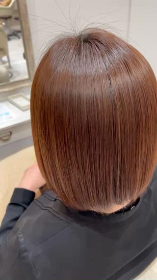 ショート 縮毛矯正×艶カラー /中村勇太のヘアスタイル