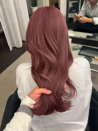 ブリーチ履歴3回のお客様もアミノ酸ケアカラーで毛先までプルプル保てます