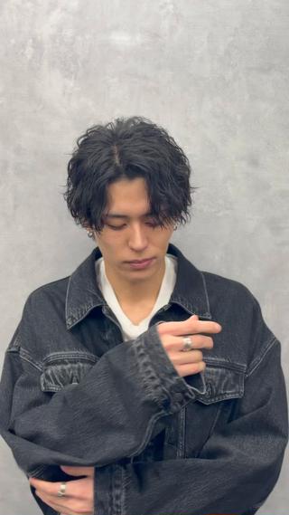 ミディアム パーマ メンズ 新宿No.1パーマ師 💈コウヨウ💈のヘアスタイル