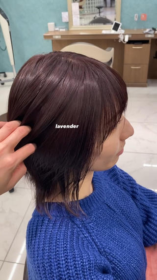 ショート カラー ハードパーマ Rico💜のヘアスタイル