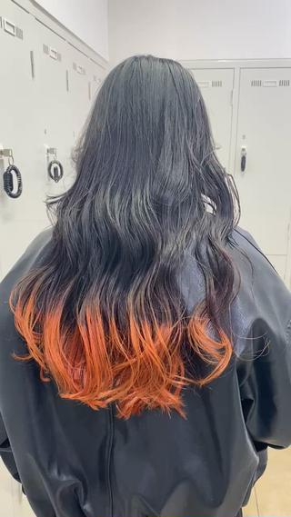 ロング カラー ハードパーマ Rico💜のヘアスタイル