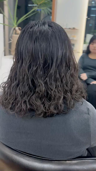 ミディアム パーマ ハードパーマ Rico💜のヘアスタイル