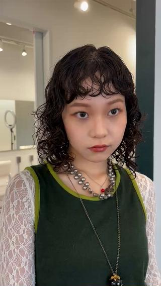 ミディアム パーマ ハードパーマ Rico💜のヘアスタイル